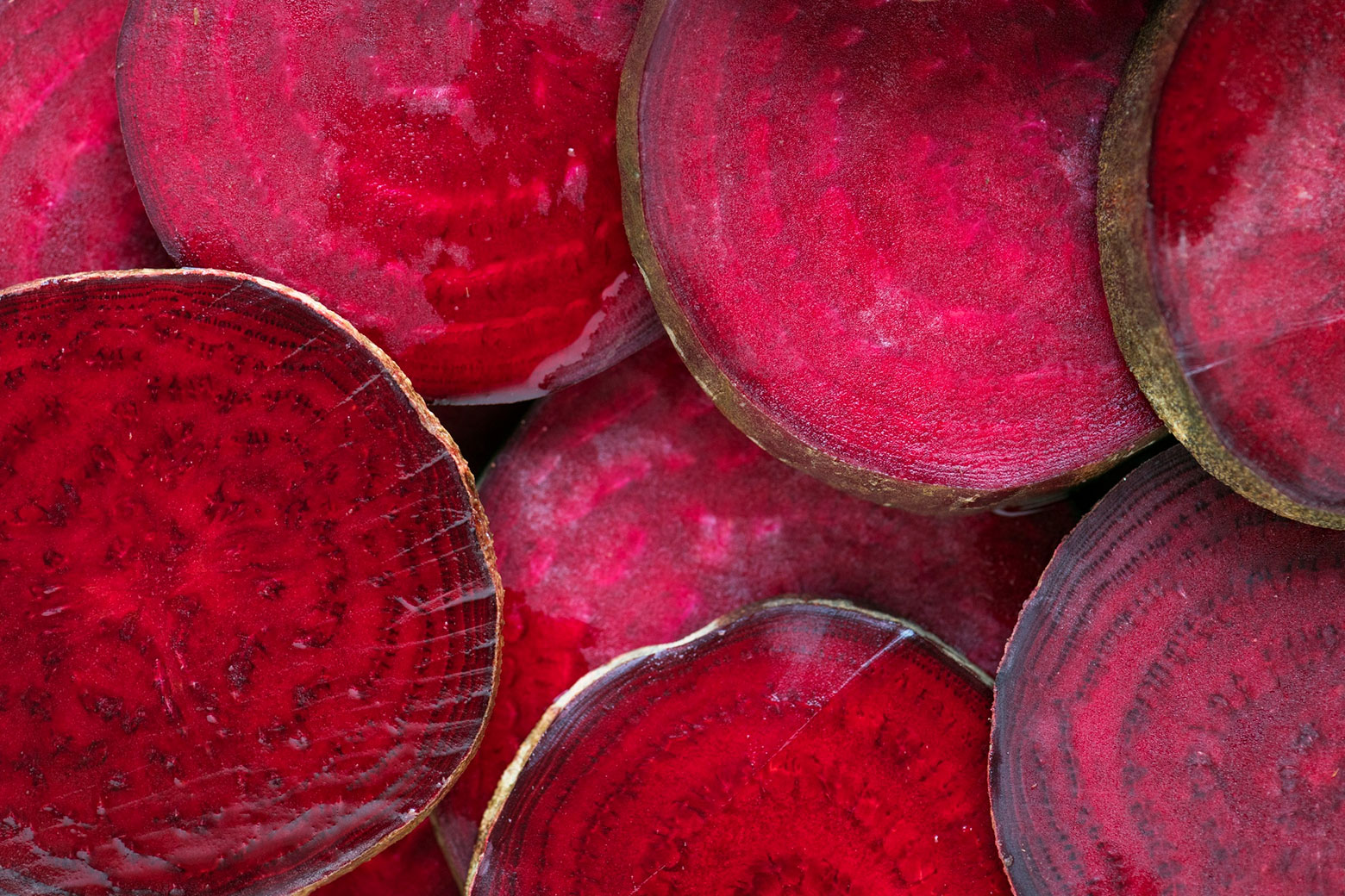 close up image of sliced beets